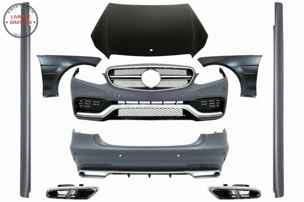 Kit Exterior Mercedes W212 E-Class Facelift (2013-2016) E63 Design cu Ornamente de- livrare gratuita