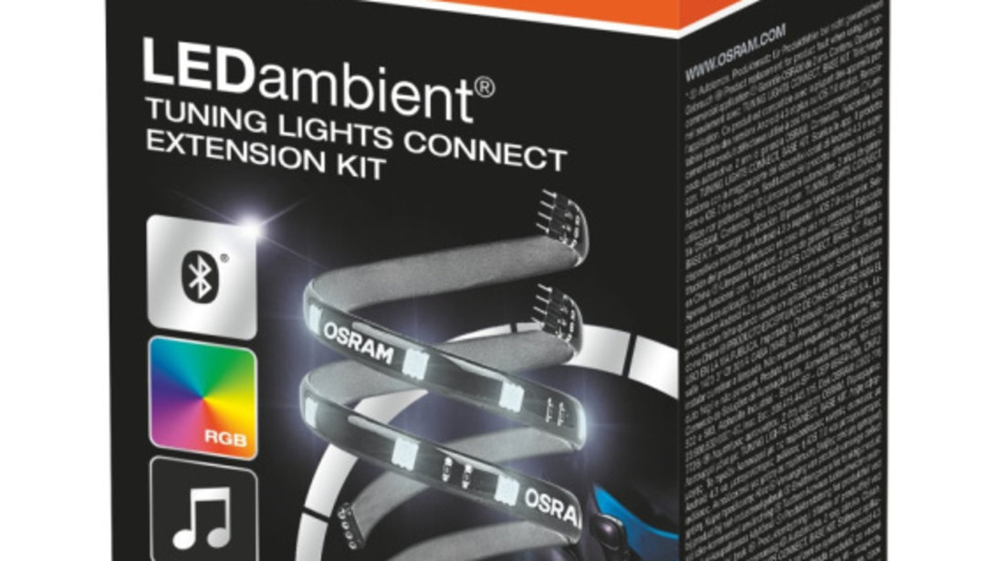 Kit Extnsie Lumini Ambientale Auto RGB, Bluetooth, 12V Osram LEDambient Tuning Lights Connect Extension Kit LEDINT104