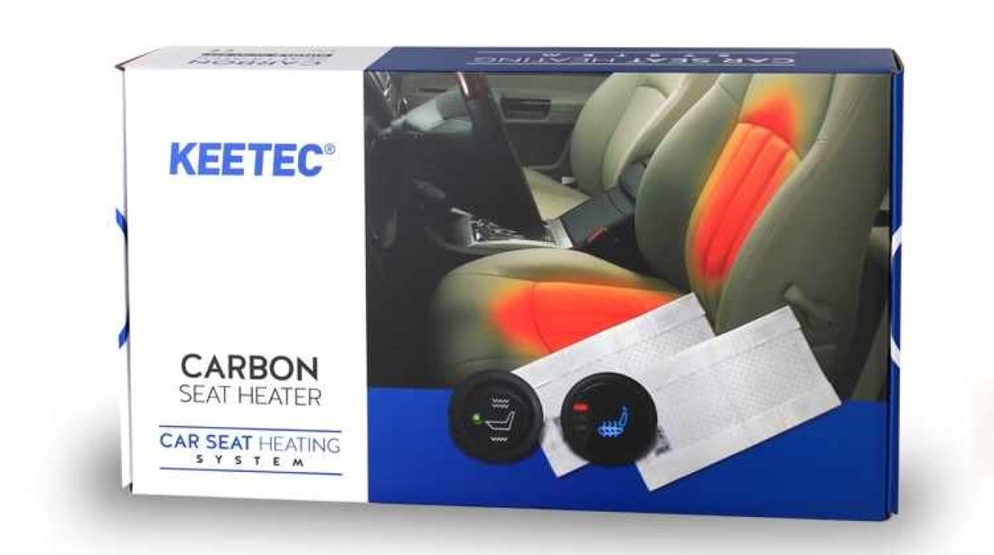 Kit Incalzire In Scaune Auto KEETEC CSH2 Carbon Butoane OEM 3 Pozitii Montaj Profesional