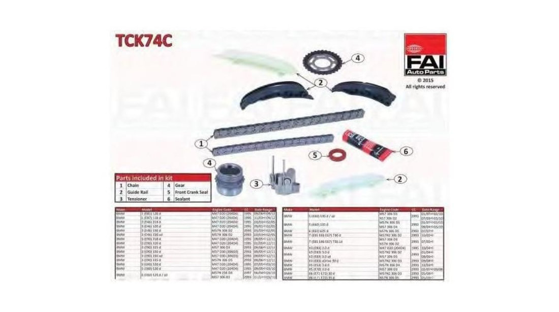 Kit lant distributie BMW X5 (E53) 2000-2006 #2 NOEQUIV