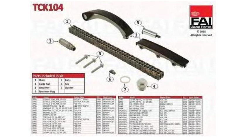 Kit lant distributie Saab 9-5 (YS3E) 1997-2009 #2 30444