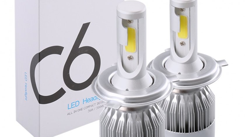 Kit Led H7 Auto Head Light Cree 6000K Silver 35W 3800LM 12-24V
