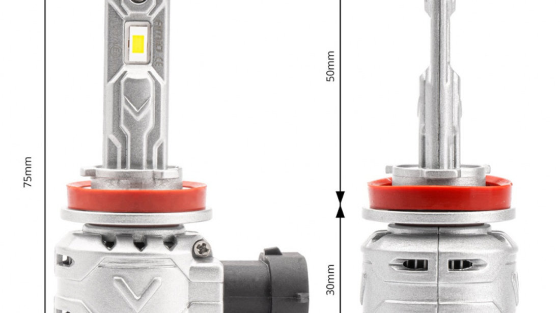Kit Led H8 / H9 / H11 Amio X2 Series Canbus 72W 02974