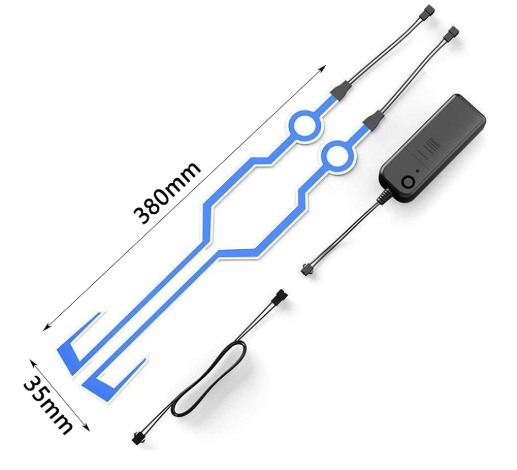 Kit Lumini Banda Led Casca 2 Buc Culoare Albastru Cod JUQ01 060820-2