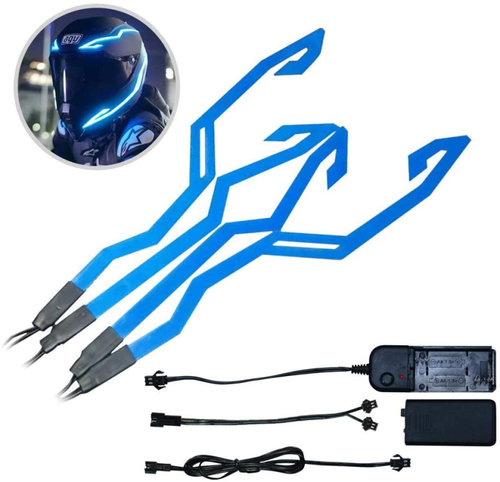 Kit Lumini Banda Led Casca 4 Buc Culoare Albastru Cod JUQ02 060820-3