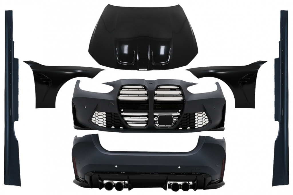 Kit Pachet Exterior Compatibil Cu Bmw Seria 4 G22 Coupe / G23 Cabrio 2020→ M4 Design CBBMG22M4