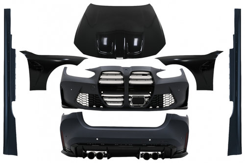 Kit Pachet Exterior Compatibil Cu Bmw Seria 4 G22 Coupe / G23 Cabrio 2020→ M4 Design CBBMG22M4