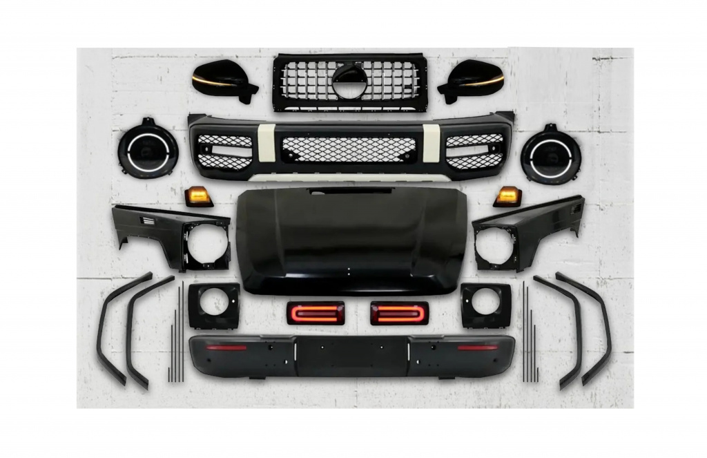 Kit Pachet Exterior Compatibil Cu Mercedes-Benz G-Class W463 2008-2017 De Conversie Wide Body 2018→ G63 Design CBMBW463G63TL