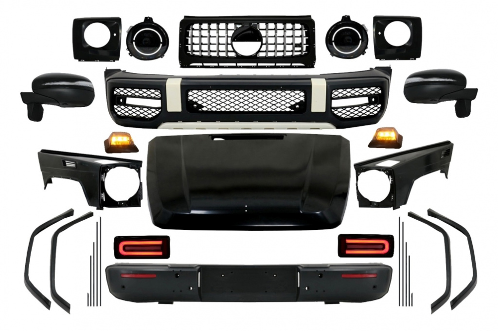 Kit Pachet Exterior Compatibil Cu Mercedes-Benz G-Class W463 2008-2017 De Conversie 2018→ G63 Design CBMBW463G63BF