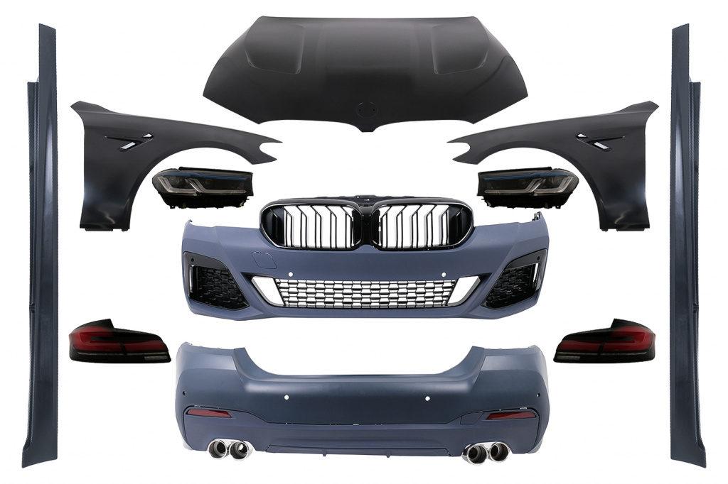 Kit Pachet Exterior Complet Compatibil Cu Bmw Seria 5 F10 2010-2017 Conversie La G30 LCI Design CBBMF10M5G30CN