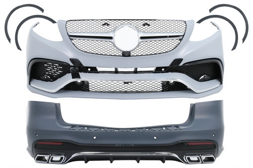 Kit Pachet Exterior Complet Compatibil Cu Mercedes-Benz GLE-Class W166 2015-2019 SUV GLE63 Design CB...