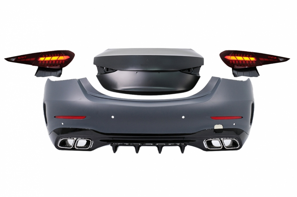 Kit Pachet Exterior Spate Compatibil Cu Mercedes-Benz C-Class W205 2018-2022 Sedan Conversie La W206 C63 Design RCMBW205NL