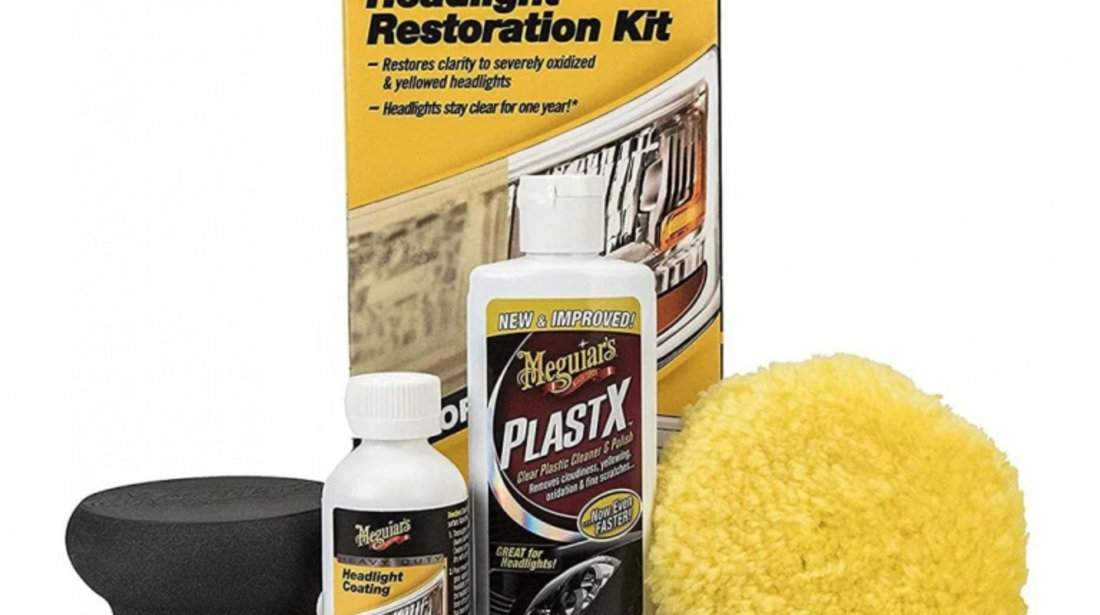 Kit Polish Faruri Meguiar's Heavy Duty Headlight Restoration G2980MG