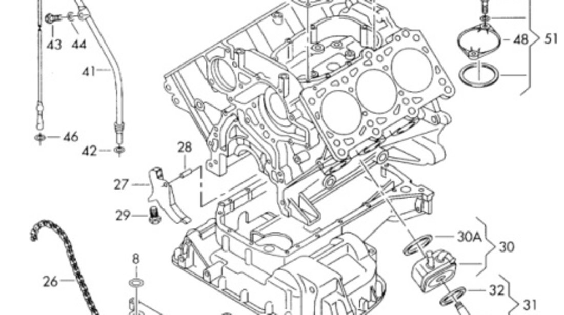 Kit pompa ulei Audi a6 4b c5 2004 2.5 V6 AKE OEM 059103337B