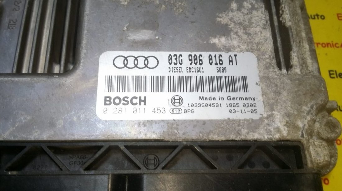 Kit pornire Audi A3 2.0TDI 0281011453, 03G906016AT, motor BKD