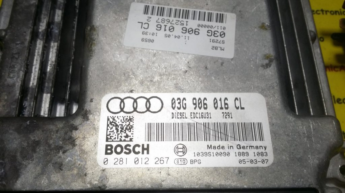 Kit pornire Audi A4 2.0TDI 0281012267, 03G906016CL, motor BLB