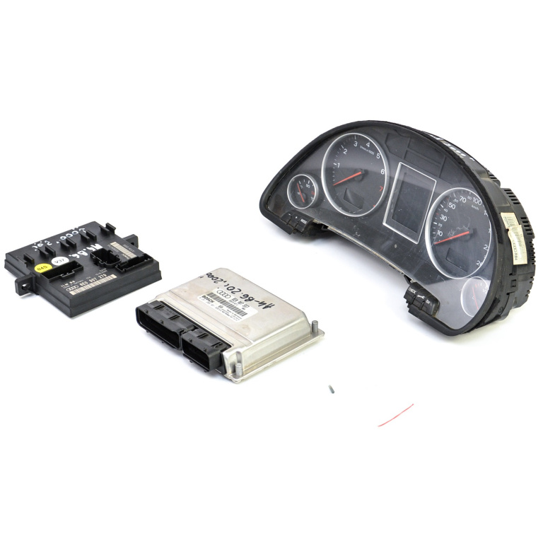Kit Pornire Audi A4 B6 (8E) 2000-2004 2.0 Alt Benzina Calculator Confort Calculator Motor Ceas Bord Chip Cheie 8E0907557, 0261206051, 8E0907279, 8E0920900F, 0263626016 Bosch