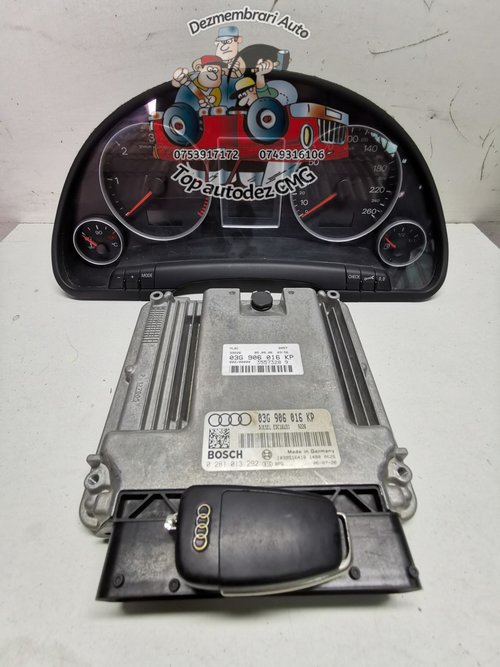 Kit pornire Audi A4 B7 2.0 Tdi BPW Ceasuri color 8E0920931P ECU 03G906016KP cheie