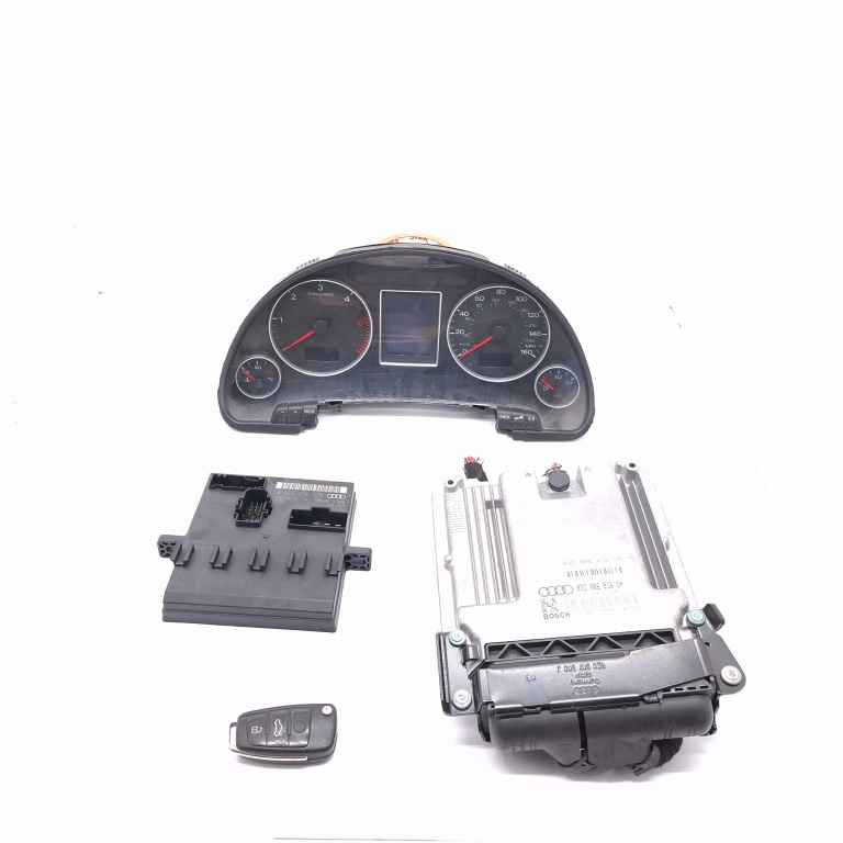 Kit Pornire Audi A4 B7 (8E) 2004-2008 2.0 Tdi 16V Blb Motorina Calculator Confort Calculator Motor Ceas Bord Cheie Chip Cheie Imobilizator 03G906016Gn, 8E0907279K, 0281012113, S7420, 28176251, 1039S10575, 18890144, 0263626092, 6033Rd0131, 1036901830,