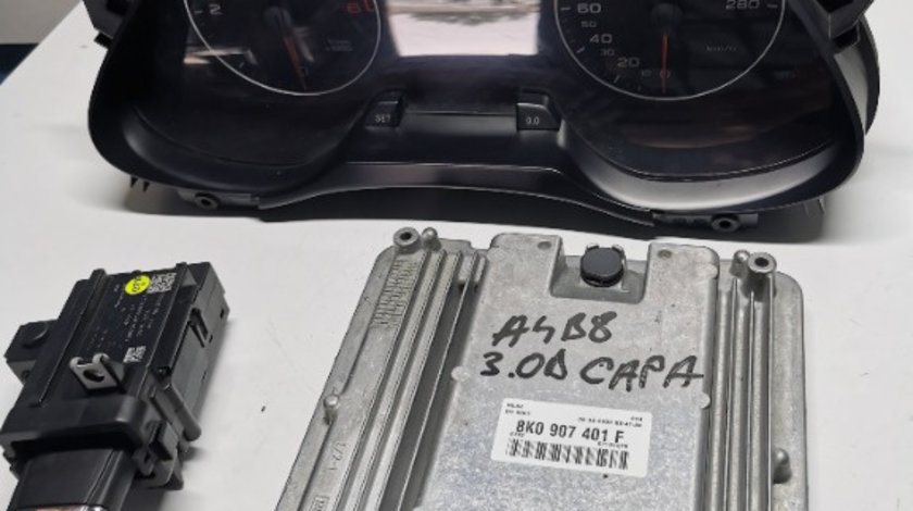 Kit pornire Audi A4 B8 3.0 tdi CAPA ceasuri colorcontact cheie ECU blocator volan