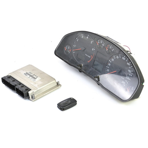 Kit Pornire Audi A6 (4B, C5) 1997-2005 2.4 Aml Benzina Calculator Motor Ceas Bord Chip Cheie 3B09075...