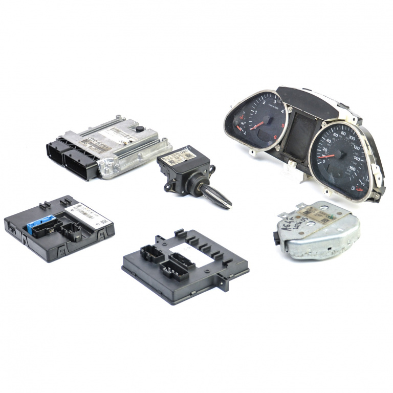 Kit Pornire Audi A6 (4F, C6) 2004-2011 2.0 Tdi Bre Motorina Blocator Coloana Volan Calculator Confort Calculator Motor Ceas Bord Contact Cu Cheie 03G906016Hs, 03G 906 016 Hs, 03G906016, 03G 906 016, 0 281 012 557, 0281012557, 1039S12985, 5550007301,