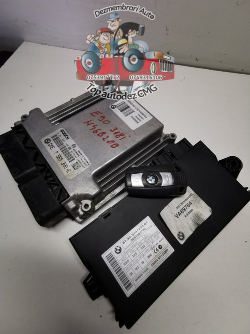 Kit pornire Bmw seria 3 E90 E91 E92 E93 2.0 i benzina N46B20B ECU 7565300 0261201160 CAS 3 9147221 c