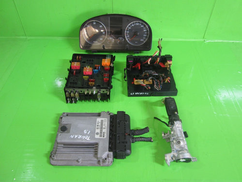 KIT PORNIRE / CALCULATOR / ECU MOTOR VW TOURAN 1.9 TDI 74KW 100CP FAB. 2003 - 2015⭐⭐⭐⭐⭐