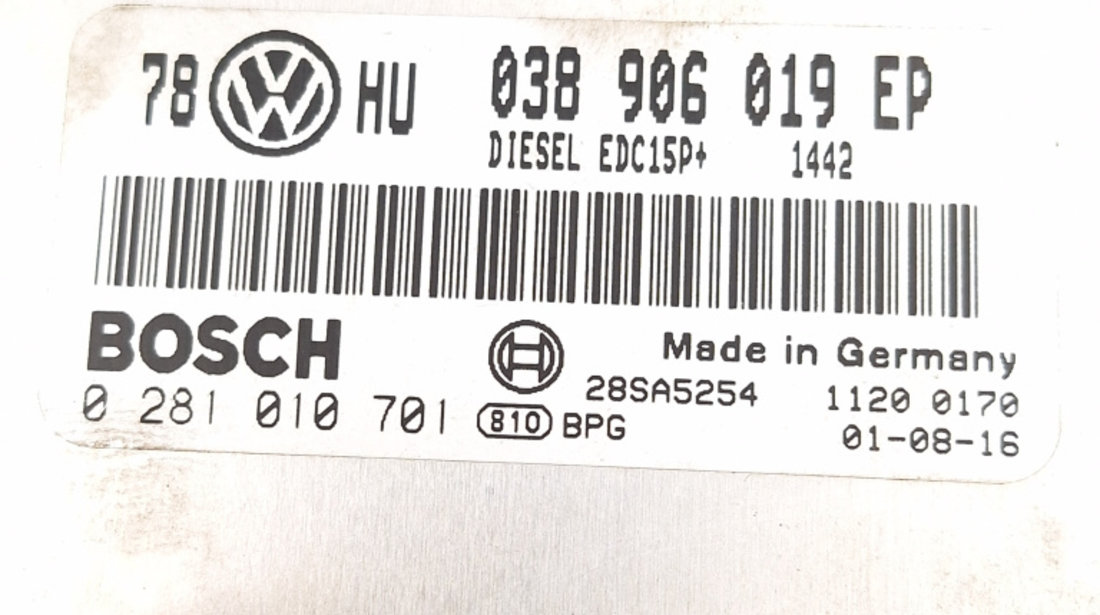 Kit Pornire Calculator Motor,ceas Bord VW PASSAT B5, B5.5 1996 - 2005 Motorina 038906019EP, 0281010701, 810BPG, 2284486443, 3B0920846A, 88311300