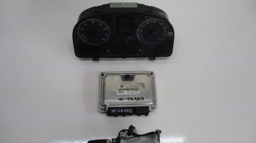 KIT PORNIRE / CALCULATOR MOTOR / ECU BOSCH COD 0261208756 VW CADDY 3 1.4 16V