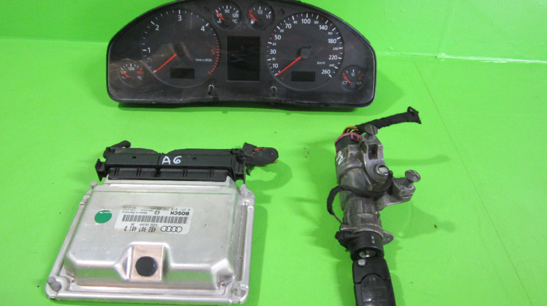 KIT PORNIRE / CALCULATOR MOTOR / ECU + CONTACT PORNIRE + CEAS KILOMETRAJ AUDI A6 C5 2.5 TDI 4x4