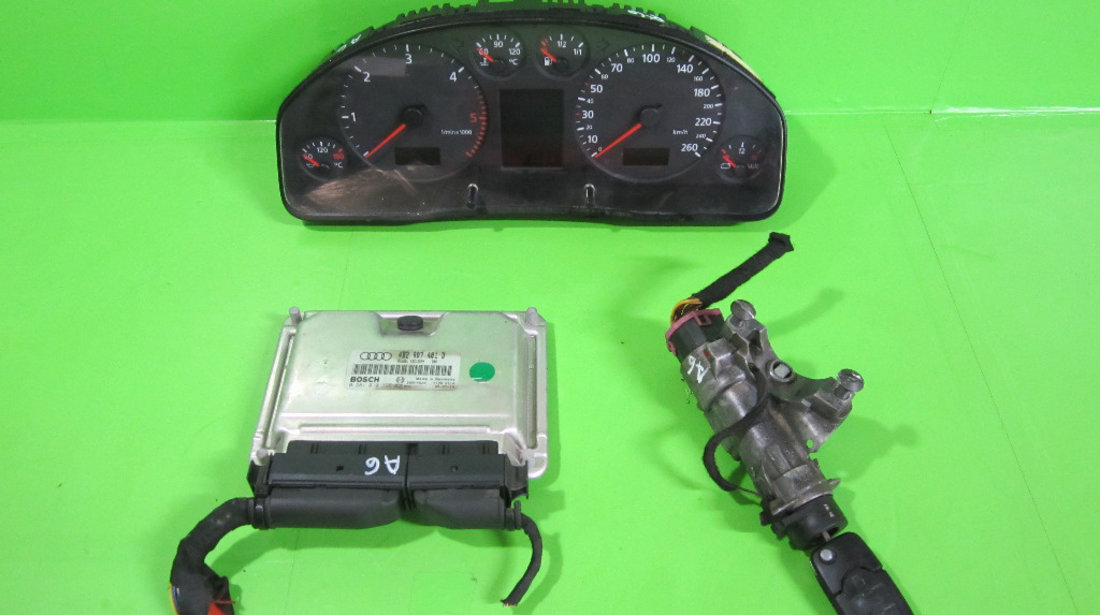 KIT PORNIRE / CALCULATOR MOTOR / ECU + CONTACT PORNIRE + CEAS KILOMETRAJ AUDI A6 C5 2.5 TDI 4x4