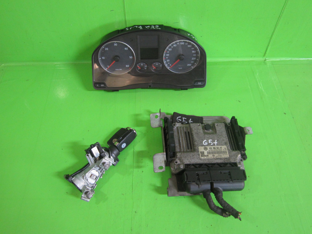 KIT PORNIRE / CALCULATOR MOTOR / ECU CUTIE AUTOMATA VW GOLF 5 PLUS 2.0 TDI FAB. 2006 - 2009 ⭐⭐⭐⭐⭐