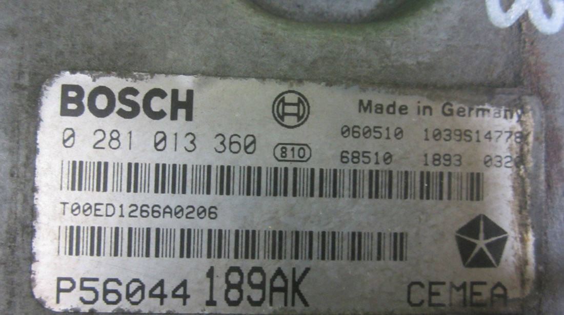 KIT PORNIRE / CALCULATOR MOTOR / ECU JEEP GRAND CHEROKEE 3 4x4 3.0 CRD FAB. 2006 - 2011 ⭐⭐⭐⭐⭐