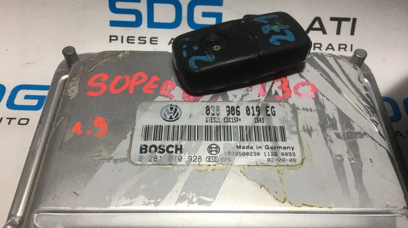 Kit Pornire Calculator Motor ECU VW Passat B5.5 1.9TDI AVF AWX 131cp 2001 - 2005 COD : 038 906 019 KD / 038906