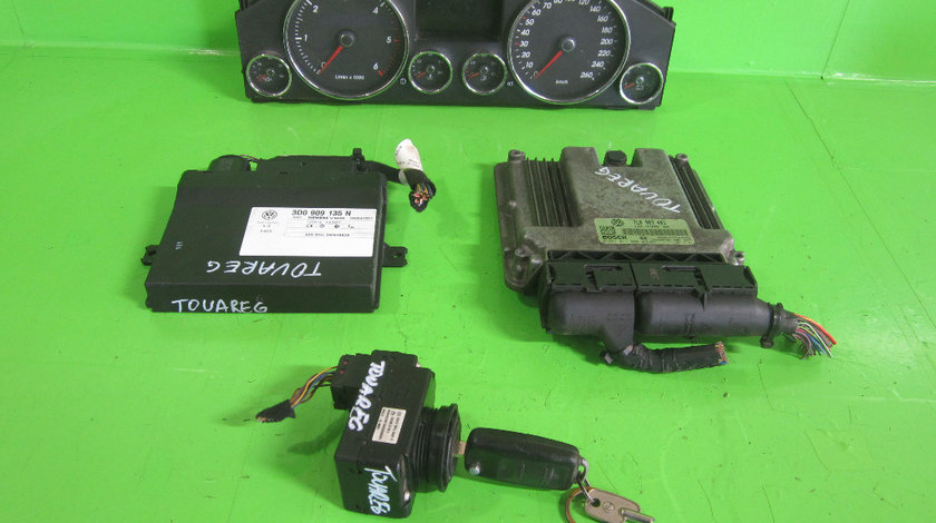 KIT PORNIRE / CALCULATOR MOTOR / ECU VW TOUAREG 3.0 V6 TDI FAB. 2002 - 2010 ⭐⭐⭐⭐⭐