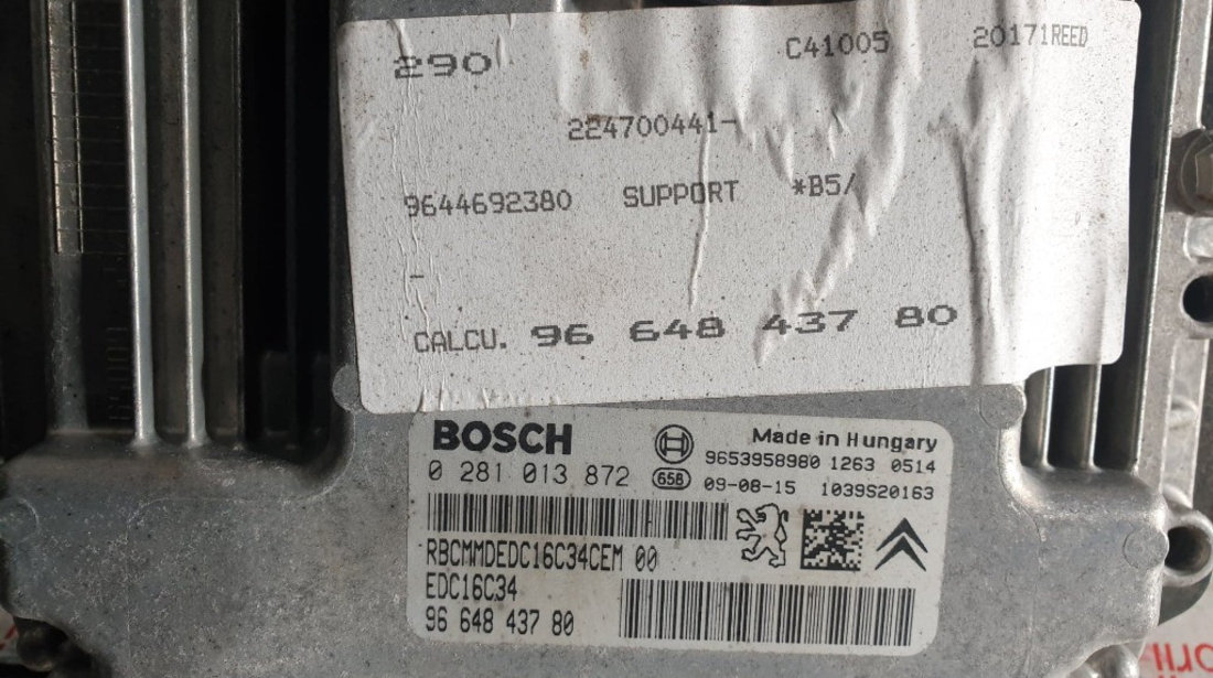 Kit pornire Citroen Berlingo II 1.6 HDi motor 9HZ 109 cai coduri : 9664843780 / 9664058780-02