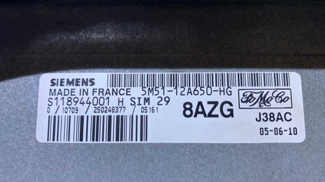 Kit Pornire Complet ECU Calculator Motor Cip Cheie si Imobilizator cu Ceasuri Bord Ford C-Max 1.6 16V Ti 2004 - 2010 Cod 5M51-12A650-HG S118944001