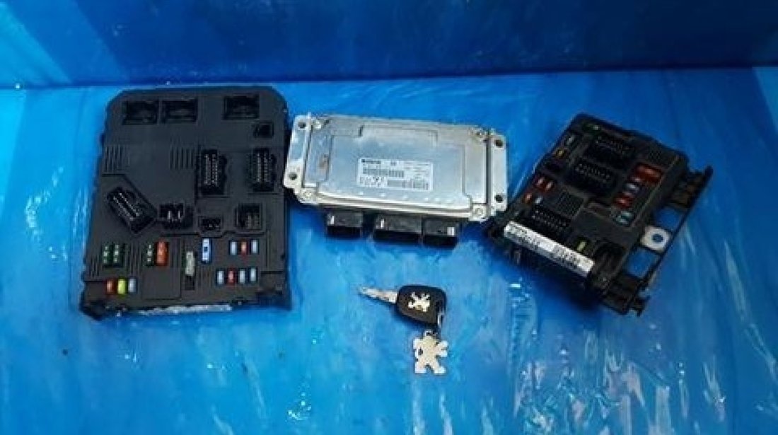 Kit pornire ecu bsi bsm cod 9658347980 peugeot 206 1.6 16v nfu 109 cai