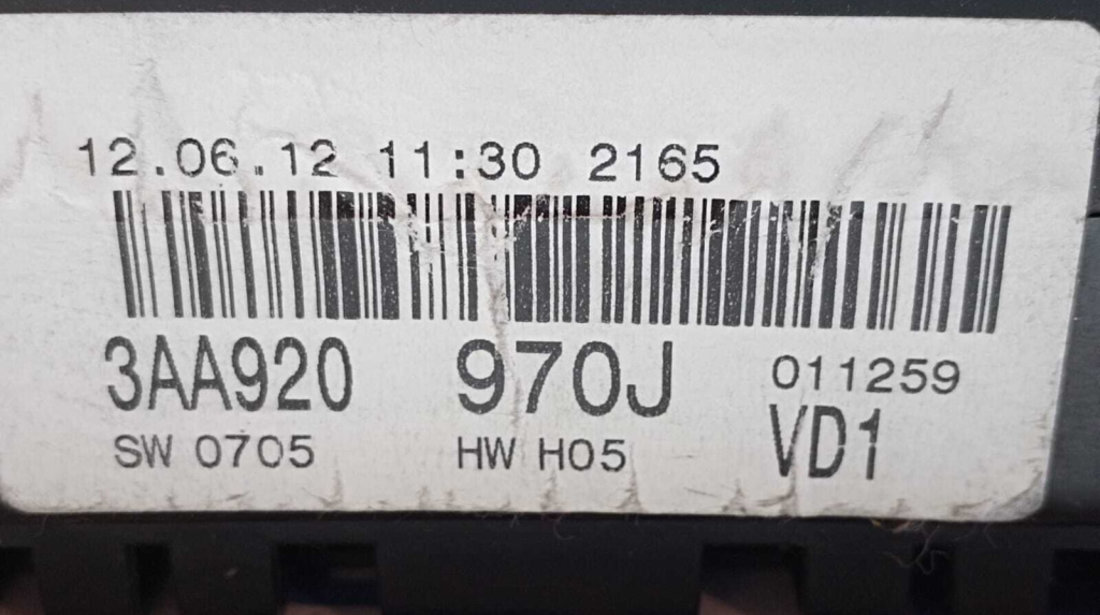 Kit Pornire ECU Calculator Motor Blocator Volan Calculator Confort Cip Cheie Cititor Cheie si Ceasuri Bord Volkswagen Passat B7 2.0 TDI 2010 - 2015 Cod 03L907309AE 3AA920970J 3AA959433B 3C0905843AD 3C0905861J [M3853] [M3854] [M3855] [M3856] [M3857]