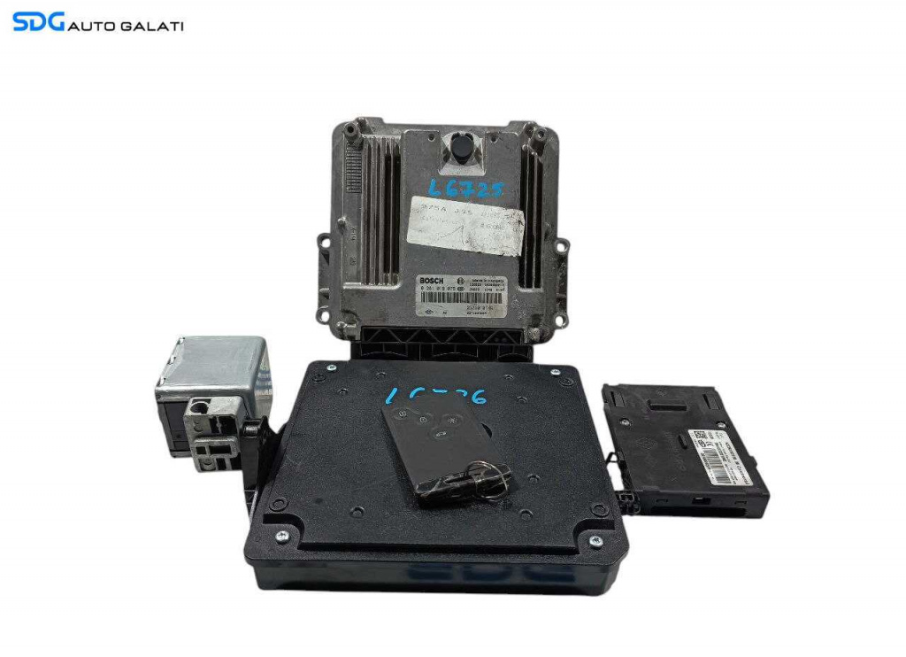Kit Pornire ECU Calculator Motor Calculator Confort Confort Cheie Cheie CIP Imobilizator Renault Scenic 3 2009 - 2016 Cod 237101074R 0281019075 284B17715R 8200604934 [L6725] [L6726] [L6727]