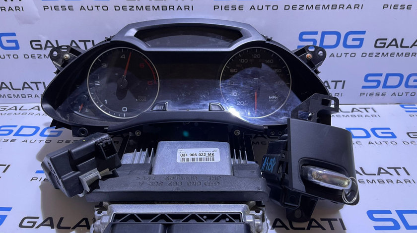 Kit Pornire ECU Calculator Motor Ceas Bord cu Imobilizator Audi A4 B8 2.0 TDI CAGA 2008 - 2015 Cod 8K0920980N 03L906022MK