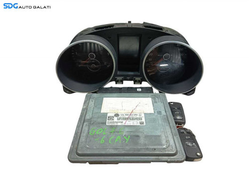 Kit Pornire ECU Calculator Motor Ceas Ceasuri Bord Cheie Cheie Imobilizator Volkswagen Golf 6 1.6 TD...