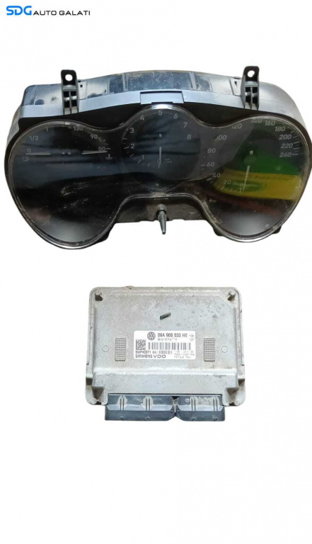 Kit Pornire ECU Calculator Motor Ceas Ceasuri Cluster Instrumente Bord si Cip Seat Altea 1.6 BSE 2007 - 2013 Cod 06A906033HE 5WP40371 04 1P0920827 [M8239]
