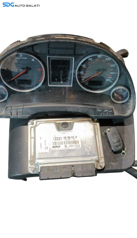 Kit Pornire ECU Calculator Motor Ceas Ceasuri Bord CIP Cheie Cheie Imobilizator Audi A4 B6 1.9 TDI AVB 2001 - 2005 Cod 038906019JP 0281011141 8E0920950J [M8386]