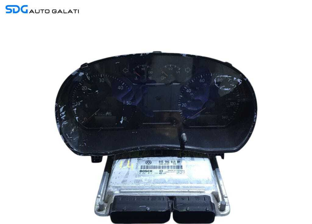 Kit Pornire ECU Calculator Motor Ceas Ceasuri Bord Cheie Cheie CIP Imobilizator Volkswagen Polo 9N 9N2 2002 - 2005 Cod 045906019BP 0281012194 [L2258]