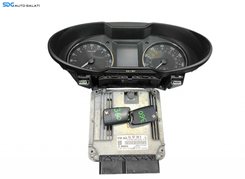 Kit Pornire ECU Calculator Motor Ceas Ceasuri Bord Cheie Cheie CIP Imobilizator Skoda Octavia 3 1.6 CLHA 2013 - 2020 Cod 04L907309B 0281018510 5E0920941 [LR1620]