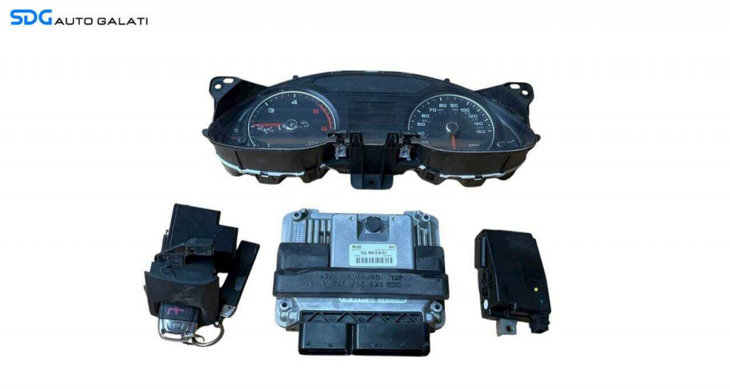 Kit Pornire ECU Calculator Motor Ceas Ceasuri Bord Blocator Cititor Cheie Cheie CIP Imobilizator Audi A4 B8 2.0 CJC CJCA 2.0 TDI 2008 - 2016 Cod 03L906018HT [LS0021] [LS0022]
