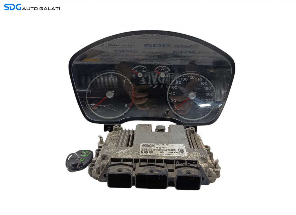 Kit Pornire ECU Calculator Motor Ceas Ceasuri Bord Cip Cheie Ford Focus 2 1.6 TDCI 2004 - 2010 Cod 4M51-12A650-NE 0281011263 3M5F-10A855-A [L6716] [L6717]