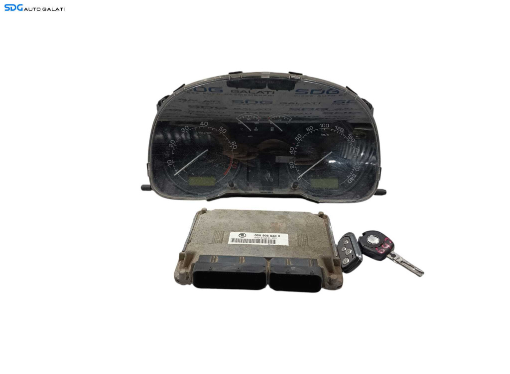 Kit Pornire ECU Calculator Motor Ceas Ceasuri Bord Cheie Cheie CIP Imobilizator Skoda Octavia 1 1.6 SR Benzina 1998 - 2010 Cod 06A906033K 5WP4003901 1U0920810B [LC1745] [LC1746]